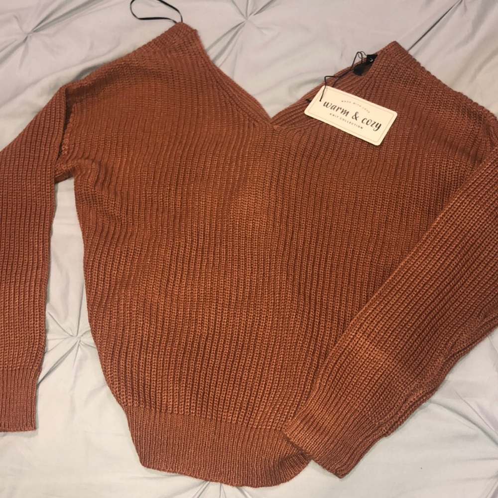 NWT Reversible/open back sweater from Fashion Nova